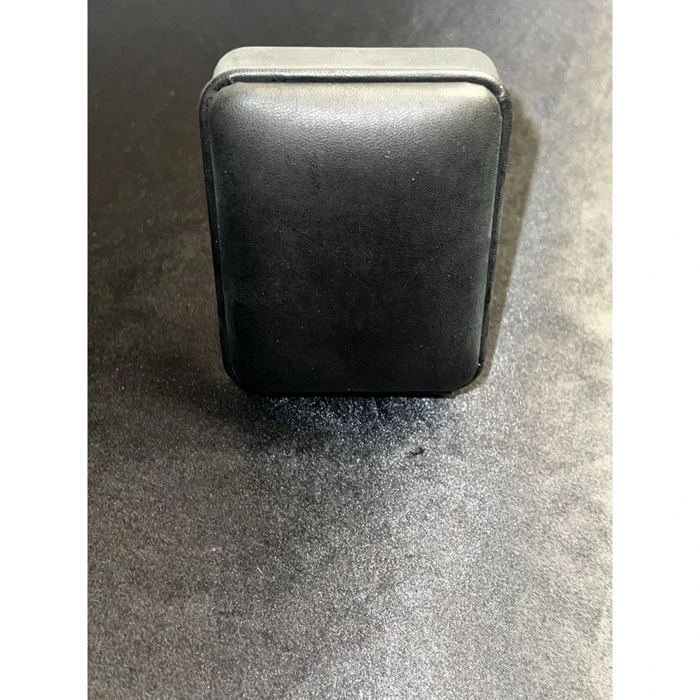 Brand new Black Faux Leather Jewelry Box – Small Hinged Presentation